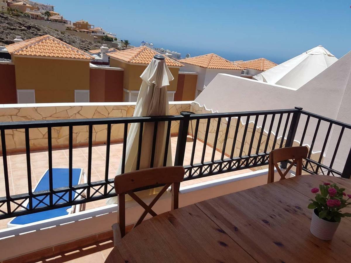 Villa Roque Del Conde With Fantastic Sea View, Terrace, Pool, Wifi, Sat-Tv, Garage Costa Adeje  Kültér fotó